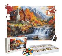 Puzzle 1000 Pezzi Autunno Paesaggio(2), Puzzle 1000 Pièces Challenge Impossible, Puzzles 75x50 cm Taglia Grande Adulti, Giochi Educativo per Famiglie, Puzzles Classici, Decorazioni Casa W3H-132