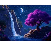 Puzzle 1000 Pezzi Autunno Puzzle Adulti Sfida Impossibili Jigsaws Albero Dei Fiori Classica 3D Pattern Art Jigsaws per Divertimento Adulti e Bambina, Gioco Familiare, Festa Aziendale 75x50cm C-809