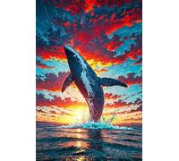 Puzzle 1000 Pezzi Balene Dell'Oceano All'Alba Gioco Educativo Sfida Impossibile Divertente Adatto Come Decorazione da Parete e Regalo Puzzle Classici 1000 Pezzi 75 x 50 cm