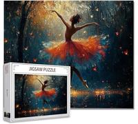 Puzzle 1000 Pezzi Ballare Impossibili Puzzle Gigante Adulti Difficili Wooden Jigsaw Arte, Possono Stimolare Pensiero Delle Persone Con Poster Incluso, Regalo per Uomini Donne e Anziani 75x50cm A-4