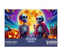 Puzzle 1000 Pezzi Bats And Pumpkins Qualità Premium Wansheng Theme Puzzle Impegnativo Puzzle Al Divertenti Per Uomo E Donna Per Adulti E Bambini Da 12 Anni 38x26cm/1000pcs