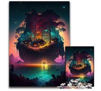Puzzle 1000 pezzi "Bella piccola isola", puzzle impossibile per adulti, attività per famiglie, rompicapo, arredamento per la casa, regalo di Natale, 26x38cm/10,23x14,96 pollici
