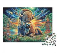 Puzzle 1000 Pezzi Bisonte europeo | Puzzle Impossibile | Gioco Di Sfida Intellettuale Puzzle | Attività Manuale Antistress 70x50cm/1000pcs