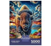 Puzzle 1000 Pezzi Bisonte europeo | Puzzle Impossibile | Gioco Di Sfida Intellettuale Puzzle | Attività Manuale Antistress 52x38cm/1000pcs