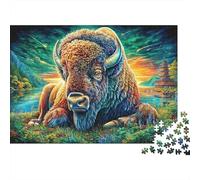 Puzzle 1000 Pezzi Bisonte europeo | Puzzle Impossibile | Gioco Di Sfida Intellettuale Puzzle | Attività Manuale Antistress 52x38cm/1000pcs