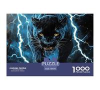 Puzzle 1000 Pezzi Black Leopard Qualità Premium Lightning Leopard Puzzle Impegnativo Puzzle Al Divertenti Per Uomo E Donna Regalo Per Adulti E Bambini Da 14 Anni E Più 70x50cm/1000pcs