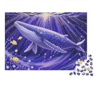 Puzzle 1000 Pezzi Blue-Background Whale, Per Amore E Amico, Relax-rompicapo Impossible, Puzzle Classici Regali 1000pcs (75x50cm)