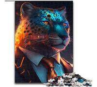 Puzzle 1000 pezzi Boss Leopard Puzzle 1000 pezzi per adulti Natale Halloween Festa della mamma Capodanno Pasqua Regalo (dimensione 50x75cm)
