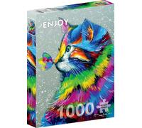 Puzzle Gatto e Farfalla 1000 Pezzi