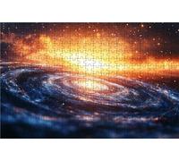 Puzzle 1000 Pezzi Buco Nero Puzzle 1000 Pezzi Legno per Adulti Universo, Splendidamente Confezionato in Una Scatola di Cartone, Trasportabile in Una Borsa a Rete per Regalo Donna 75x50 CM RXPT-7041