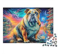 Puzzle 1000 Pezzi Bulldog inglese | Puzzle Impossibile | Gioco Di Sfida Intellettuale Puzzle | Attività Manuale Antistress 70x50cm/1000pcs