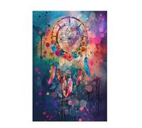 Puzzle 1000 Pezzi Cacciatore di sogni Puzzle Colore Adulti Arte Grandi Dimensioni Jigsaw di Legno con una Scatola e Poster, Impossibili Jigsaw Gioco Familiare for Adulti, Home Decor 75x50cm D-1005