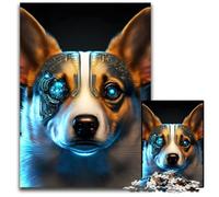Puzzle 1000 pezzi Cane Corgi Cyborg Puzzle difficili per adulti Attività educativa per abilità cognitive Miglioramento delle abilità cognitive 26X38CM / 10,23x14,96 pollici