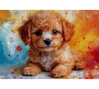 Puzzle 1000 Pezzi Carino Puzzle Adulti Sfida Impossibili Jigsaws Cane Classica 3D Pattern Art Jigsaws per Divertimento Adulti e Bambina, Gioco Familiare, Festa Aziendale, Amore e Amico 75x50cm C-682