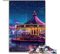 Puzzle 1000 pezzi Carosello di colori in legno, rompicapo ad alta difficoltà per adolescenti, 50x75cm, Natale o compleanni