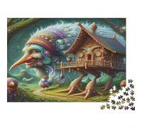 Puzzle 1000 Pezzi Casa delle Creature Fantastiche per Adulti e Bambini - Gnomo e Casa sull'Albero Regalo Divertente e Attività per Casa dai 12 Anni 70x50cm
