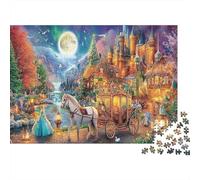 Puzzle 1000 Pezzi Castello Fantasy Scene Idea Regalo Uomo Donna Giochi Educativi Giocattolo Sfida Regalo Intrattenimento Creativo Art Print Decorazione Casa 52x38cm