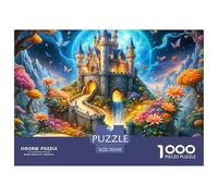 Puzzle 1000 Pezzi Castello Magico Libro Aperto Adulti Bambini 70x50cm, Castello da Libro Aperto Divertente Stimolante Gioco Educativo Famiglia