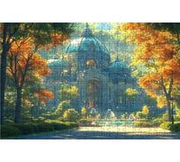 Puzzle 1000 Pezzi, Castle Puzzle 1000 Pezzi per Adulti, Giochi di Puzzles Albero Legno per Tutta la Famiglia, DIY Puzzles per Quadri Moderni Soggiorno Regalo Donna Uomo Festival 50 x 75CM RXPT-2206