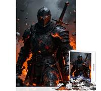 Puzzle 1000 pezzi Cavaliere in armatura oscura Decorazione per la casa Giocattoli Regali di Babbo Natale segreto Giochi educativi Interazione genitore-figlio Dimensioni 38x26cm