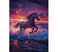 Puzzle 1000 Pezzi, Cavallo Di Sera 3D Puzzle per Adulti Impegnativo, Educa Puzzles Artistico, Divertente E Stimolante Puzzles Decorativo per La Famiglia, Regalo e Decorazione Pareti DX0YL6-901