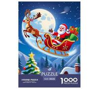 Puzzle 1000 Pezzi Christmas Qualità Premium Elk Old Man Multicolore Divertimento Per Adulti Per Adulti E Bambini Da 12 Anni 38x26cm/1000pcs