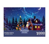 Puzzle 1000 Pezzi Christmas Qualità Premium Elk Old Man Multicolore Divertimento Per Adulti Per Adulti E Bambini Da 12 Anni 38x26cm/1000pcs