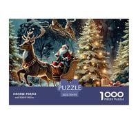 Puzzle 1000 Pezzi Christmas Qualità Premium Elk Old Man Multicolore Puzzle Al Divertenti Per Uomo E Donna Regalo Per Adulti E Bambini Da 14 Anni E Più 70x50cm/1000pcs