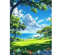 Puzzle 1000 pezzi,Cielo azzurro nuvole bianche Puzzle per adulti,Jigsaw Puzzle s per Adulti e Bambini Idea Regalo per Lei o Lui Frameless