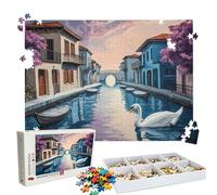 Puzzle 1000 Pezzi cigno architettura, Puzzle 1000 Pièces Challenge Impossible, Puzzles 75x50 cm Taglia Grande Adulti, Giochi Educativo per Famiglie, Regalo Puzzles Classici, Decorazioni Casa W3H-306