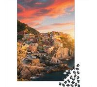 Puzzle 1000 Pezzi: Cinque Terre, Puzzle Adulti E +14 Anni, Puzzle Con Foto, Regalo Per Lui E Per Lei, 1000pcs (75x50cm)
