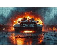 Puzzle 1000 Pezzi, Cisterna Puzzle 1000 Pezzi per Adulti, Giochi di Puzzles Guerra Legno per Tutta la Famiglia, DIY Puzzles per Quadri Moderni Soggiorno Regalo Donna Uomo Festival 75x50 CM RXPT-6620