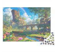 Puzzle 1000 Pezzi Città del Ponte sul Fiume, Canale Soleggiato, Cartone Resistente, Regalo per Amici, Antistress, 70x50cm