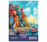 Puzzle 1000 Pezzi Città di mare | Puzzle Per Adulti E Bambini | Per Tutta La Famiglia | Con Una Misura Di 38x26cm/1000pcs |