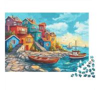 Puzzle 1000 Pezzi Città di mare | Puzzle Per Adulti E Bambini | Per Tutta La Famiglia | Con Una Misura Di 70x50cm/1000pcs |