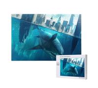Puzzle 1000 Pezzi Città Puzzle Squalo Grandi Dimensioni per Adulti Con Scatola di Imballaggio e Immagini di Riferimento, Divertenti Giochi per Tutta la Famiglia, Come Regalo per Amici e Amanti 2T-93
