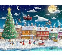 Puzzle 1000 Pezzi Classici, Puzzle Cartone animato Natale 75 x 50 cm, Gioco Educativo e Antistress in Legno con Poster Incluso, Ttività DIY per Famiglia, Regalo per Appassionati, Decor Parete, f0-542