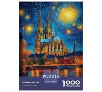 Puzzle 1000 Pezzi Cologne Cathedral Colorato Carta Al 100% Idea Regalo Uomo E Donna Great Architecture Regalo Per Adulti E Bambini 14+ 70x50cm/1000pcs