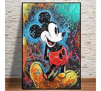 Puzzle 1000 pezzi colorati Mickey Mouse Painting Graffiti Street Art Picture Puzzle 1000 pezzi di Toy Puzzles Funny Family Game for Children Adults 50 x 75 cm (20 x 30 pollici)
