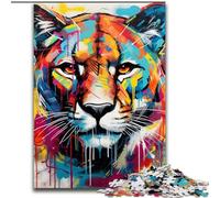 Puzzle 1000 pezzi Corgi Graffiti, puzzle impegnativi per l'interazione familiare e un regalo divertente, design astratto vibrante (dimensioni 26x38cm)