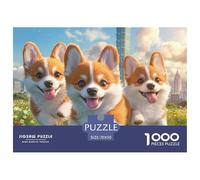 Puzzle 1000 Pezzi Corgi Qualità Premium Pet Dog Multicolore Idea Regalo Uomo E Donna Perfetto Per Appassionati Di Puzzle Esperti 70x50cm/1000pcs