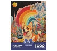 Puzzle 1000 Pezzi Corgi Qualità Premium Pet Dog Multicolore Idea Regalo Uomo E Donna Perfetto Per Appassionati Di Puzzle Esperti 38x26cm/1000pcs