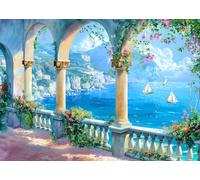 Puzzle 1000 pezzi corridoio con vista mare puzzle per adulti paesaggio puzzle scena naturale puzzle per adulti adolescenti bambini giocattolo interattivo cervello teaser
