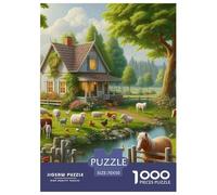 Puzzle 1000 Pezzi Cottage Colorato Carta Al 100% Regalo Perfett Country Style Classici Per Adulti E Bambini Per Adulti 14+ 70x50cm/1000pcs