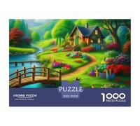 Puzzle 1000 Pezzi Cottage Per Adulti E Bambini Più Grandi Giocattolo Colorato Collection Country Style Regalo Per Adulti E Bambini Da 14 Anni E Più 70x50cm/1000pcs