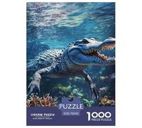 Puzzle 1000 Pezzi Crocodile Qualità Premium Underwater World Puzzle Impegnativo Puzzle Al Divertenti Per Uomo E Donna Adulti E Bambini Più Grandi 70x50cm/1000pcs