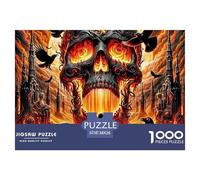 Puzzle 1000 Pezzi Crow And Skull Qualità Premium Gothic Style Puzzle Impegnativo Divertimento Per Adulti Per Adulti E Ragazzi 38x26cm/1000pcs