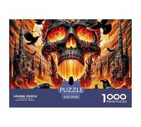 Puzzle 1000 Pezzi Crow And Skull Qualità Premium Gothic Style Puzzle Impegnativo Puzzle Al Divertenti Per Uomo E Donna Perfetto Per Appassionati Di Puzzle Esperti 70x50cm/1000pcs