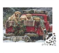 Puzzle 1000 Pezzi Cuccioli Camion Rosso Natale Consegna Difficile Esperti 38x26cm