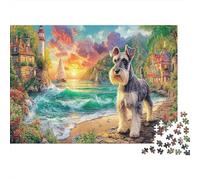 Puzzle 1000 pezzi Cucciolo Addormentato con Coniglio Costiero in Cartone Riciclato, Gioco Educativo e Antistress per Adulti, per Decorazione Pareti e Regali, Idee Regalo, 38x26cm